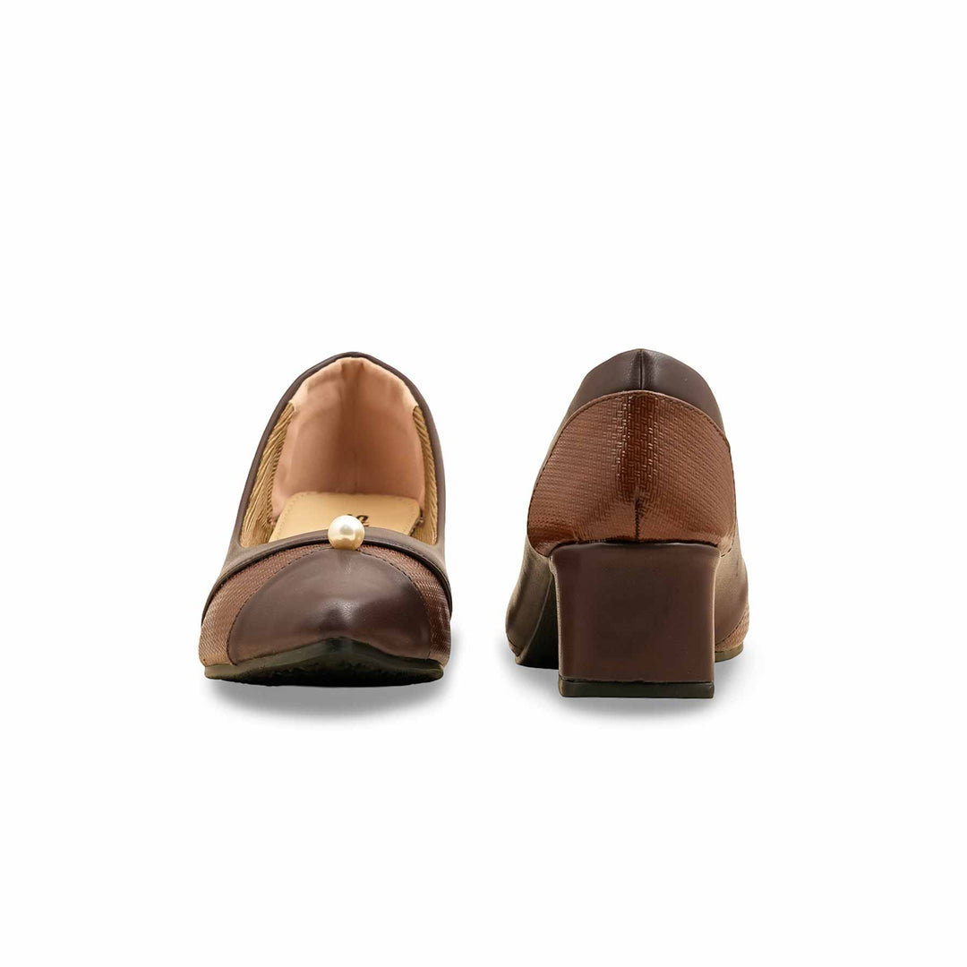 Brown Court Shoes For Ladies WN7500