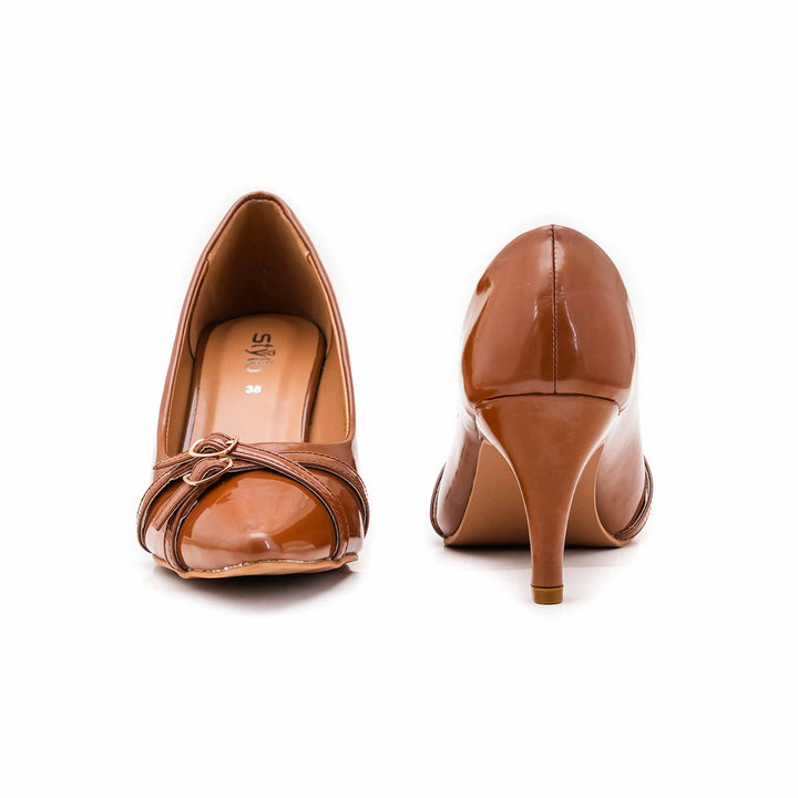 Brown Court Shoes For Ladies WN7501