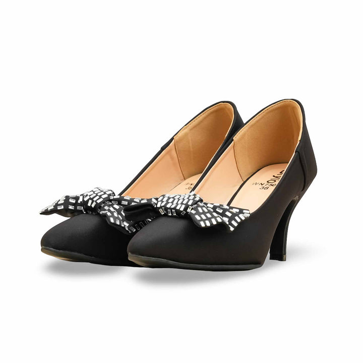 Black Court Shoes For Ladies WN7506