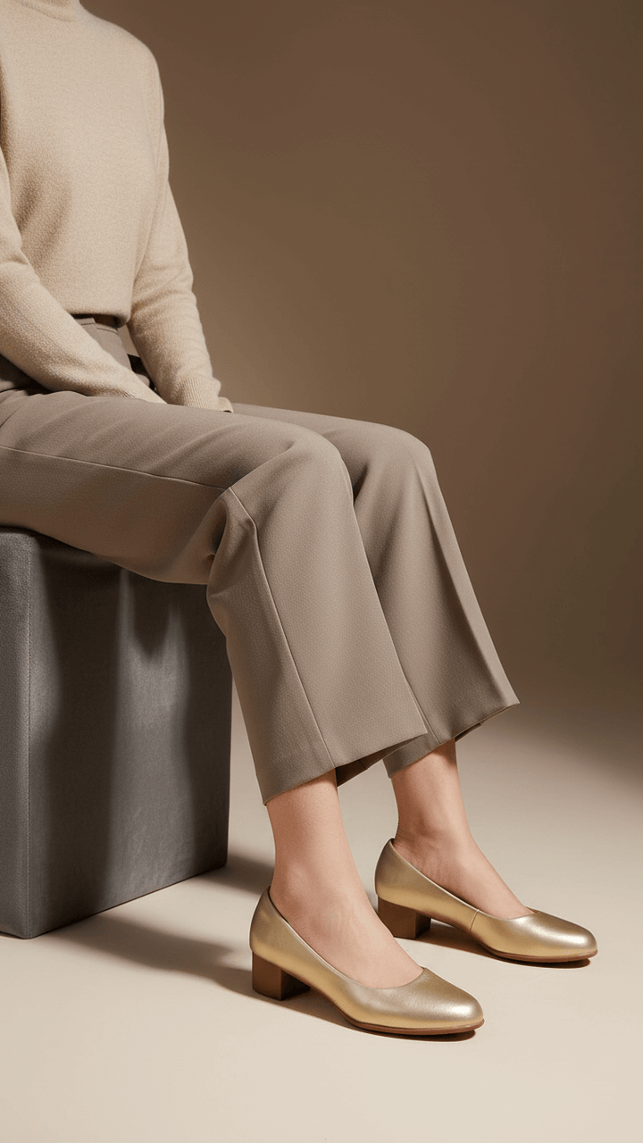 Golden Court Shoes For Women WN7509