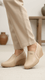 Beige Court Shoes For Ladies WN7510