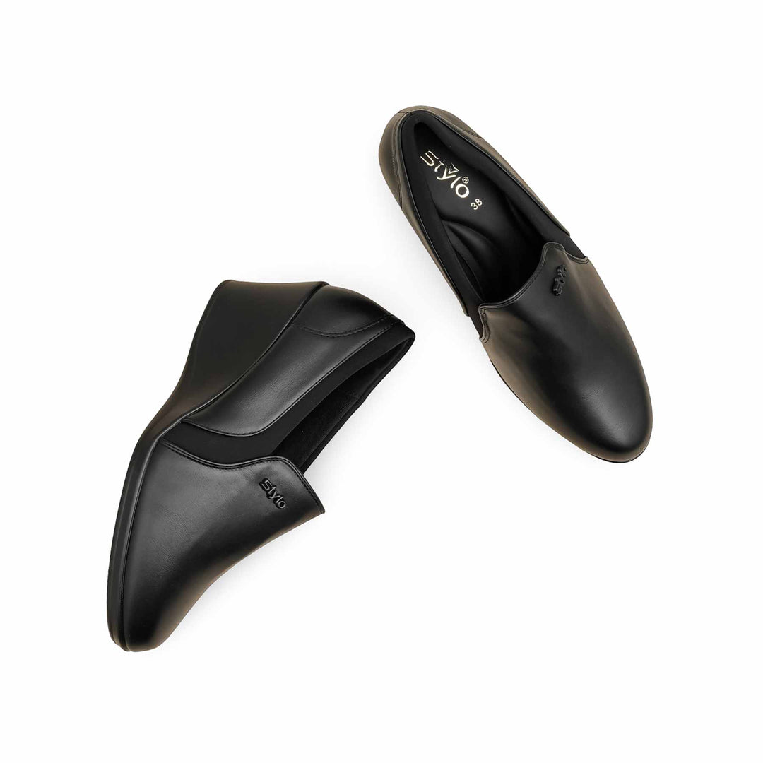 Black Court Shoes For Ladies WN7510