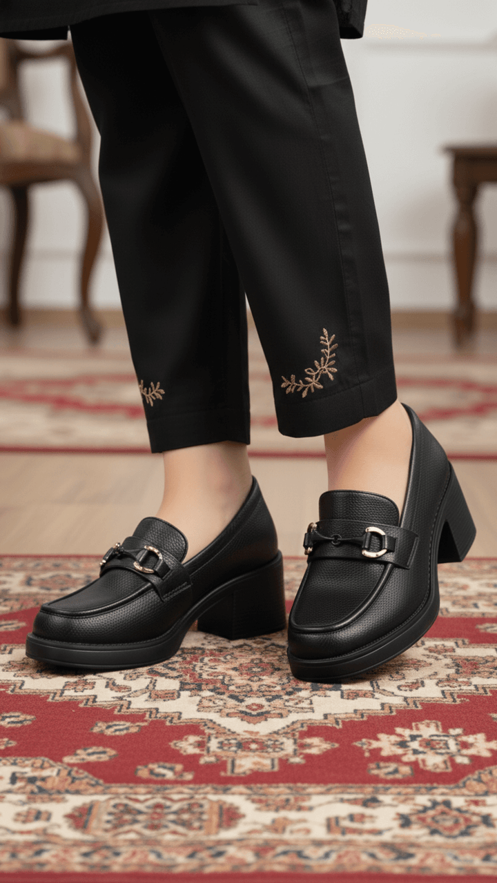 Black Court Shoes For Ladies WN7511