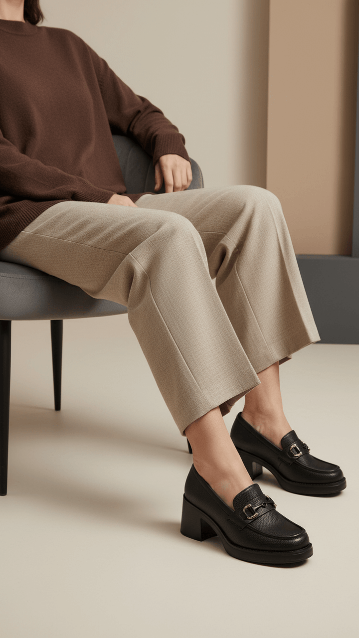 Black Court Shoes For Ladies WN7511