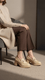 Beige Court Shoes For Ladies WN7511