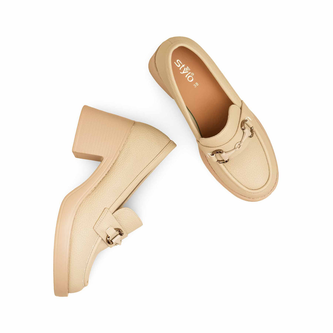 Beige Court Shoes For Ladies WN7511
