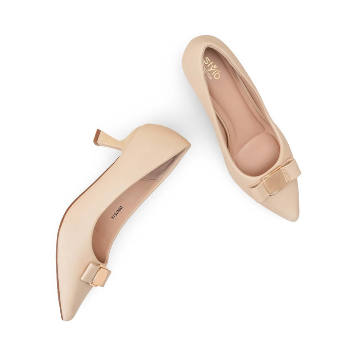 Beige Court Shoes For Ladies WN7514