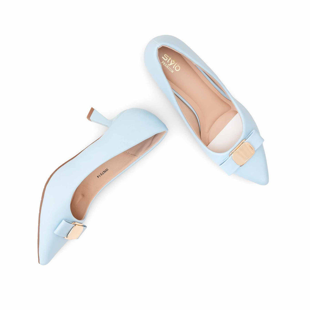Sky Blue Court Shoes For Ladies WN7514