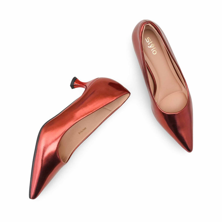 Maroon Court Shoes For Ladies WN7516