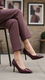 Maroon Court Shoes For Ladies WN7518