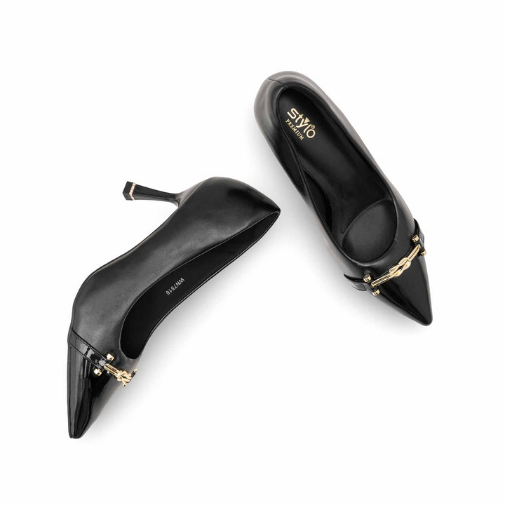 Black Court Shoes For Ladies WN7518