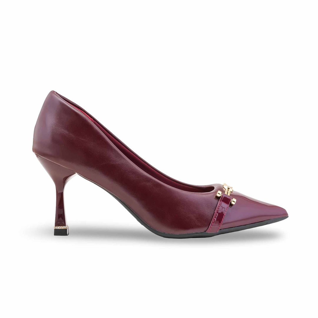 Maroon Court Shoes For Ladies WN7518