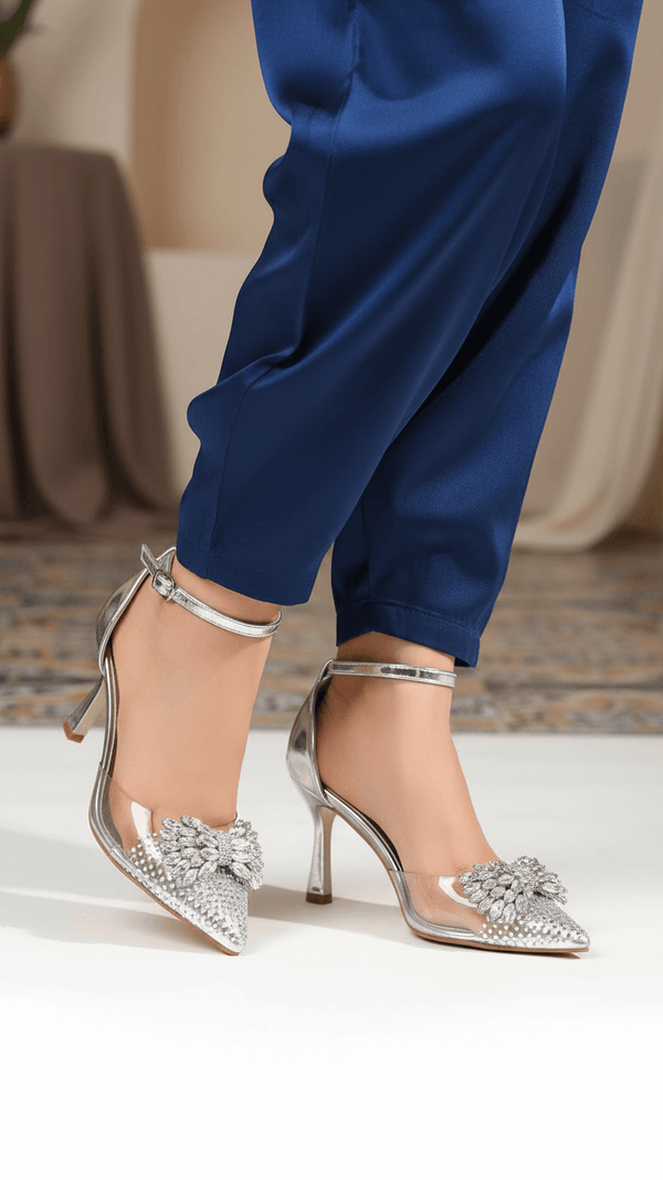 Silver Women Court Shoes WN7521