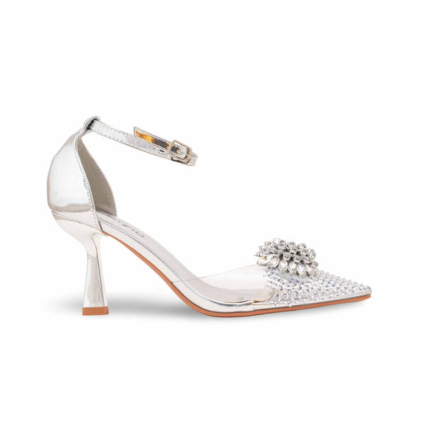 Silver Women Court Shoes WN7521