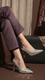 Silver Fancy Bridal Court Shoes WN7524