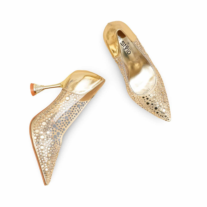 Golden Court Shoes For Ladies WN7524