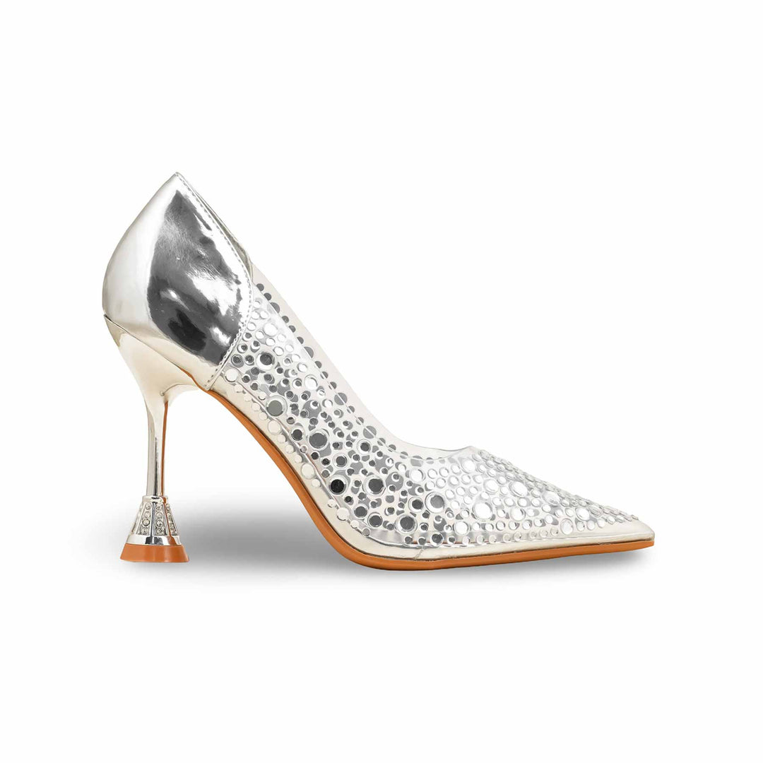 Silver Court Shoes For Ladies WN7524