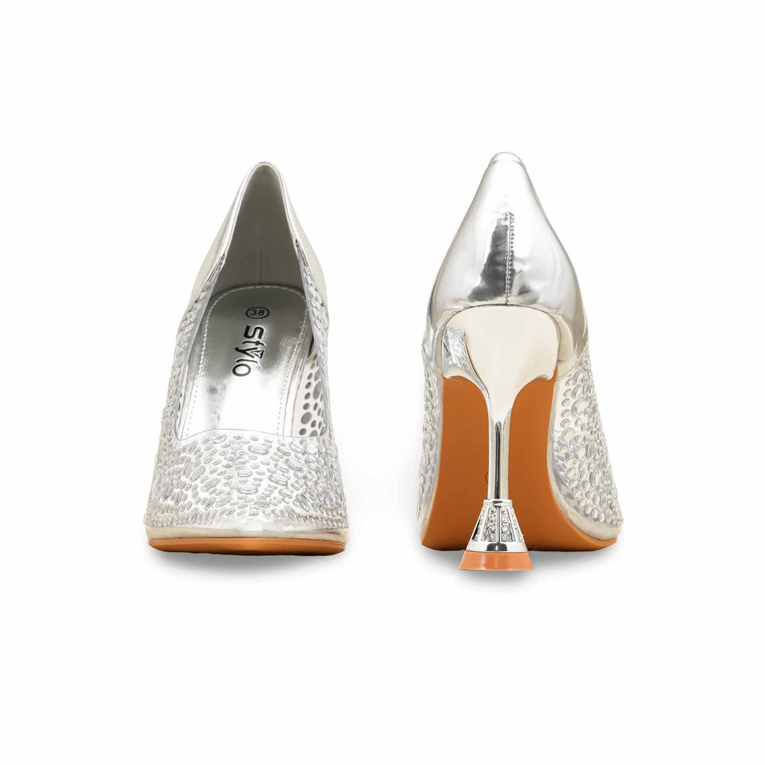 Silver Court Shoes For Ladies WN7524