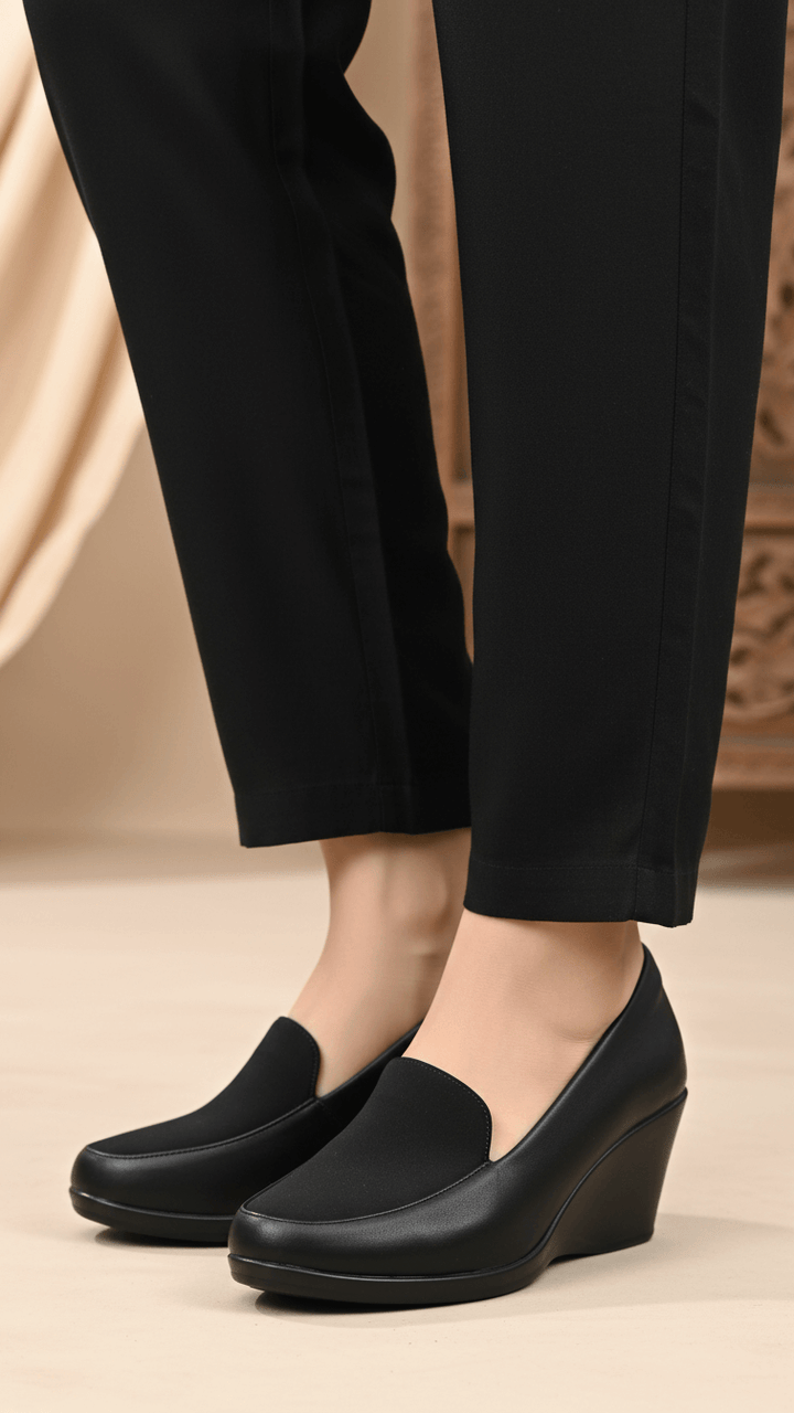 Black Court Shoes For Ladies WN7525