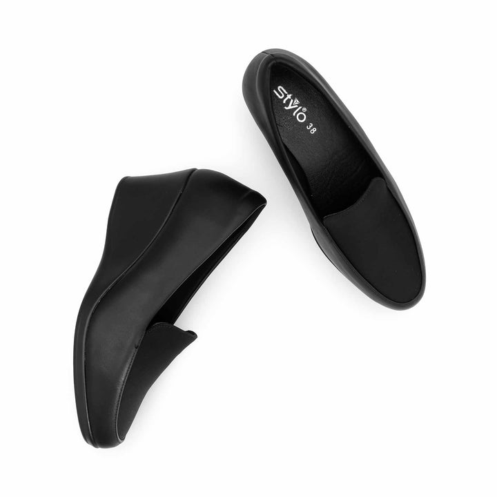 Black Court Shoes For Ladies WN7525