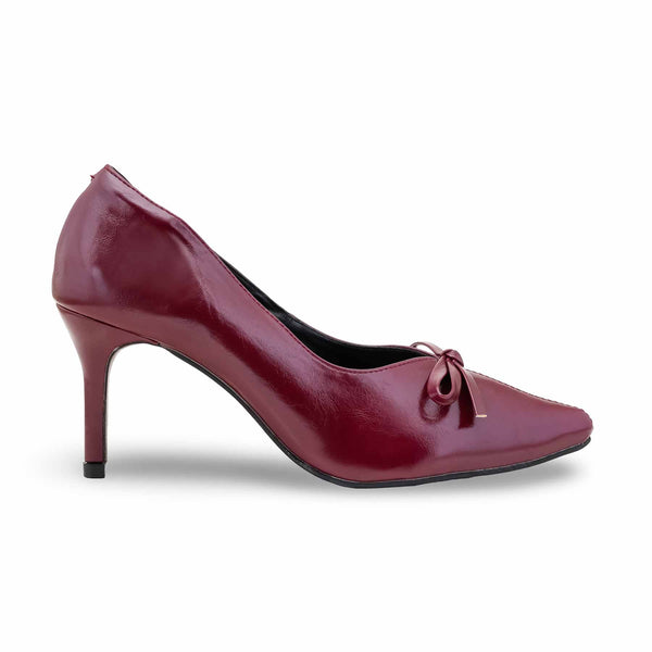 Maroon Court Shoes For Ladies WN7527
