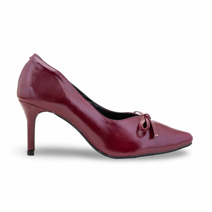 Maroon Court Shoes For Ladies WN7527