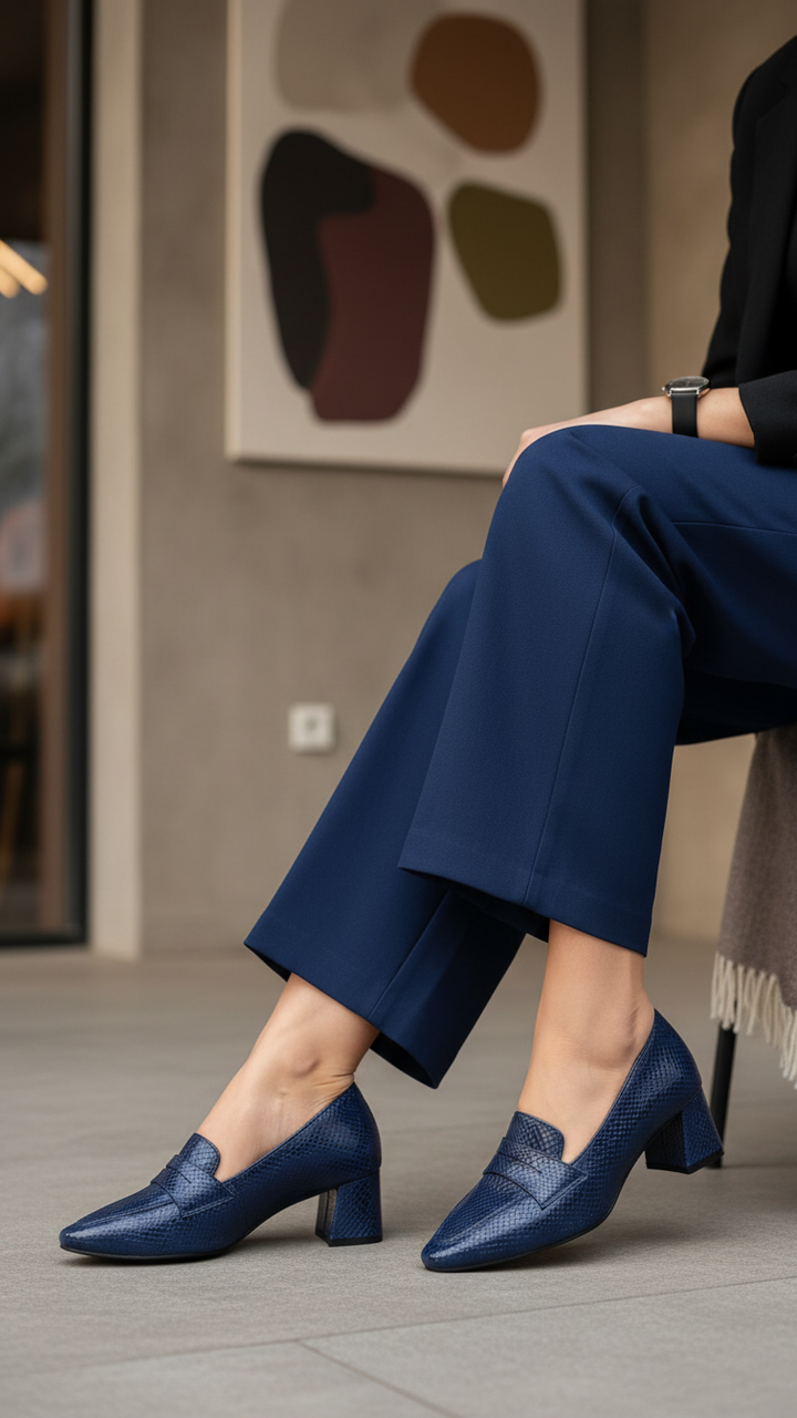 Blue Court Shoes For Ladies WN7528