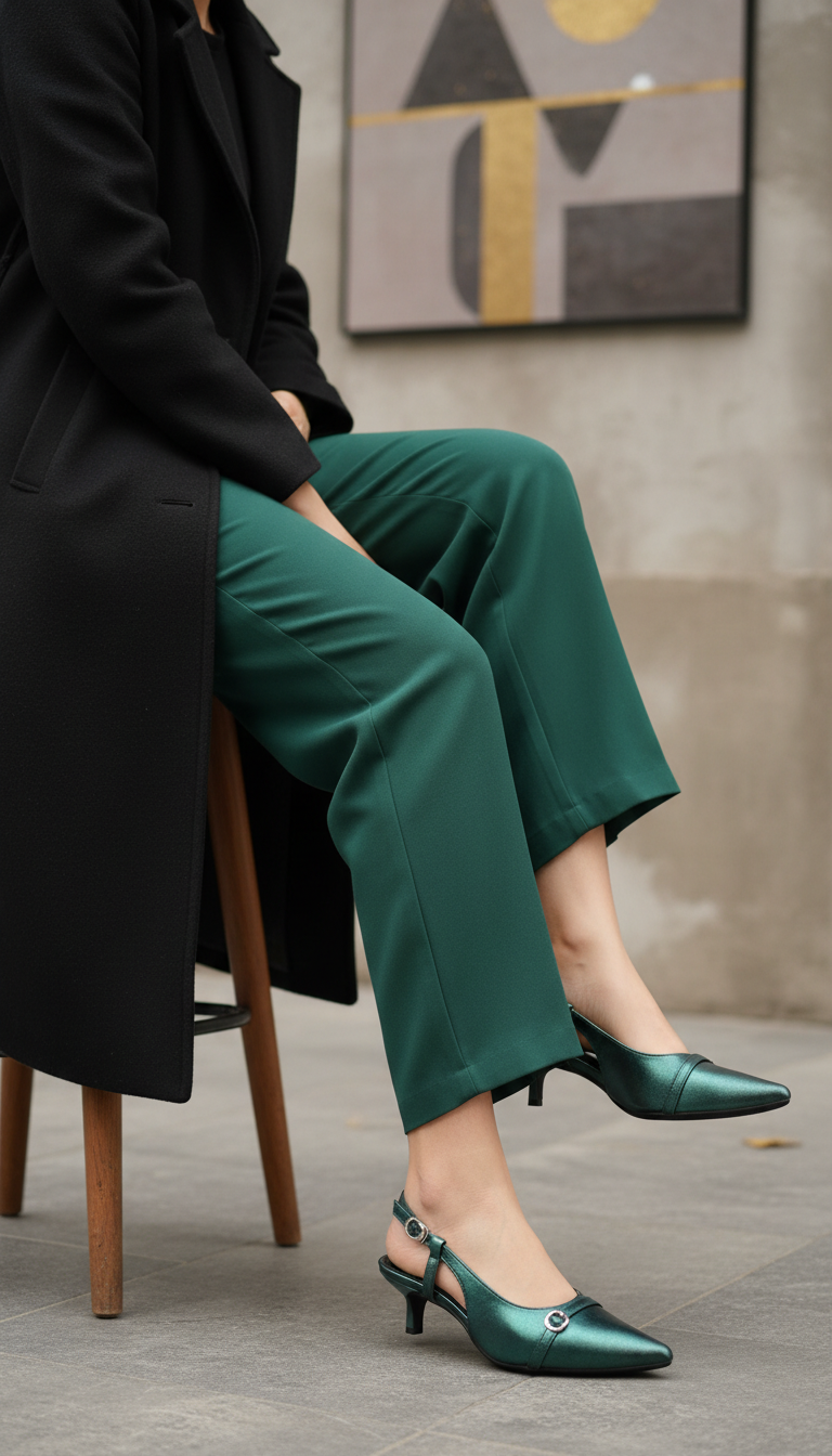 Green Court Shoes For Women WN7533