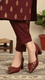Maroon Court Shoes For Women WN7535