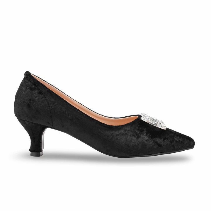Black Court Shoes For Ladies WN7540