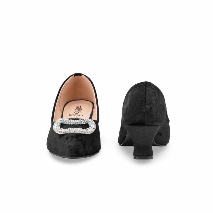 Black Court Shoes For Ladies WN7540