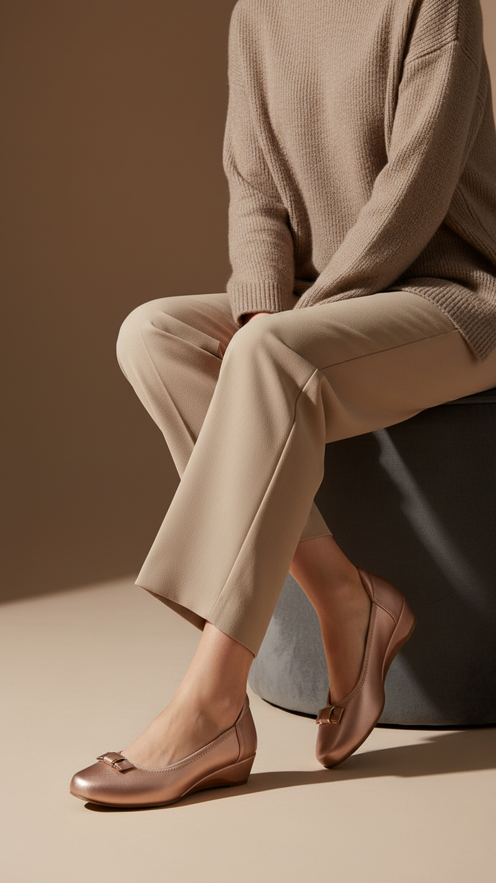 Beige Court Shoes For Ladies WN7555