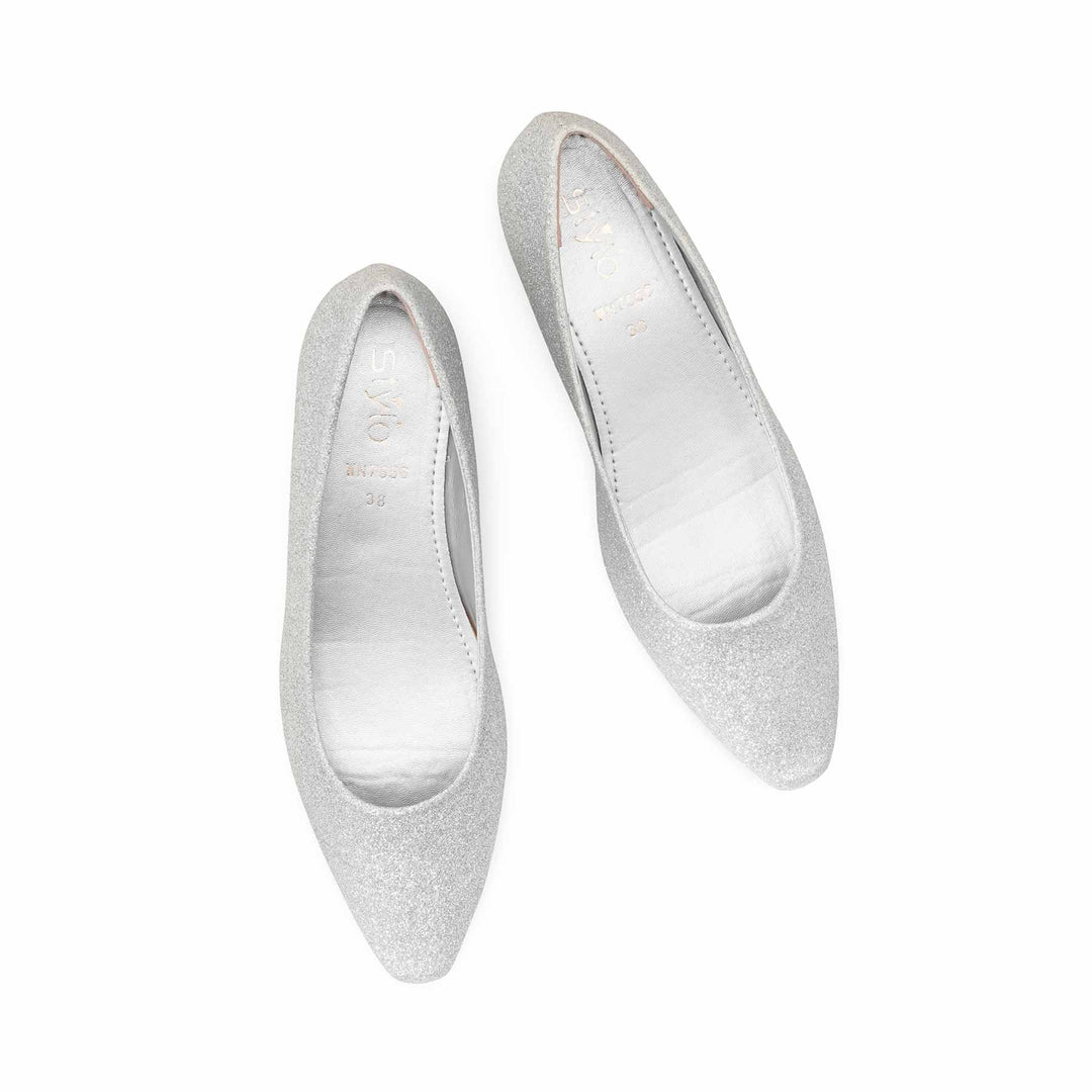 Silver Court Shoes For Women WN7556