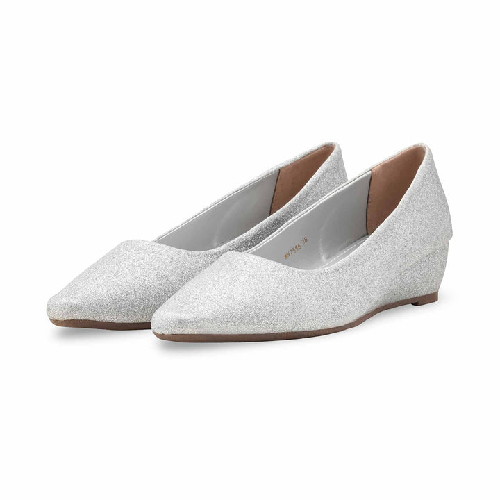 Silver Court Shoes For Women WN7556