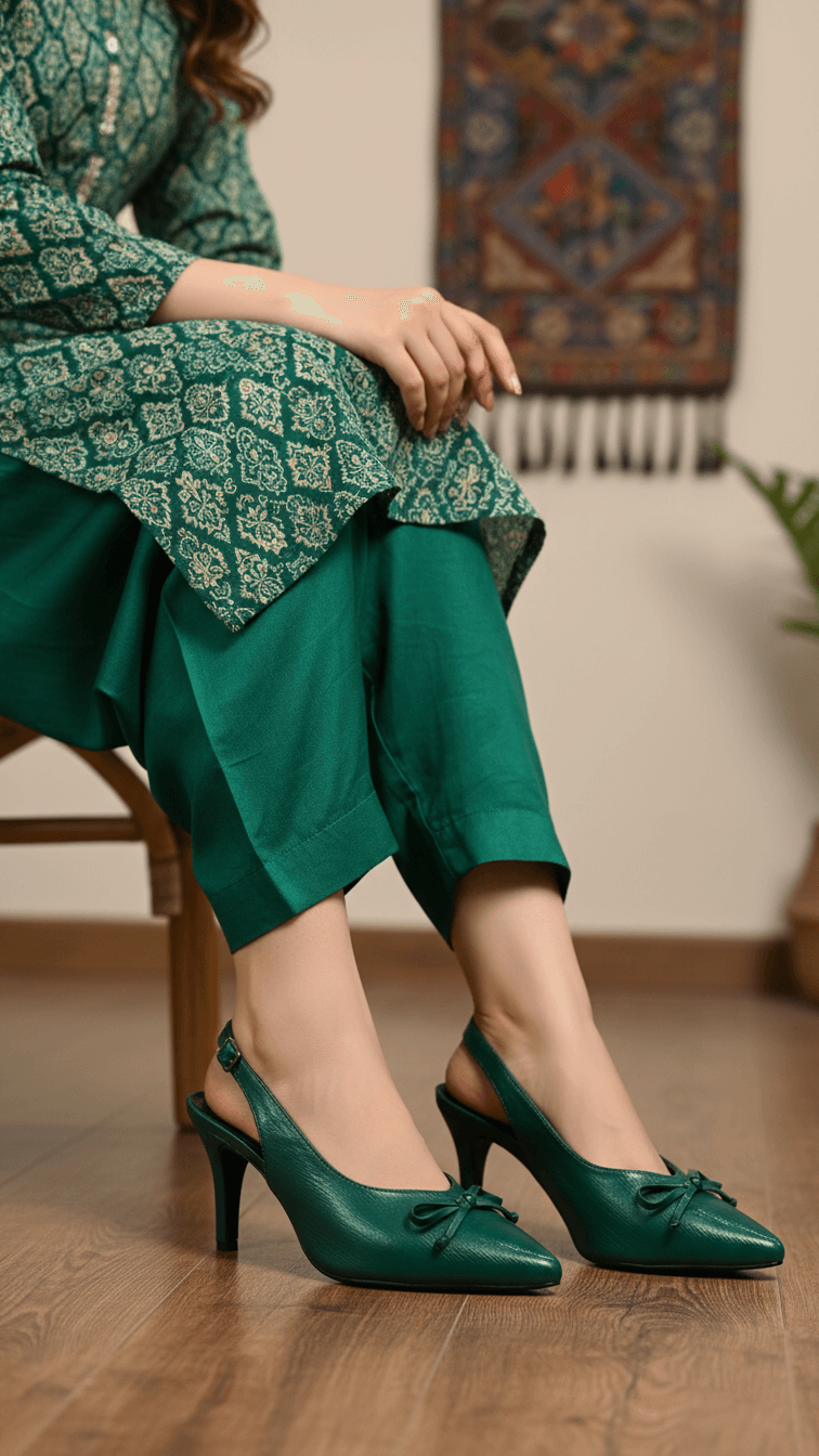 Green Women Court Shoes WN7558