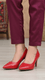 Maroon Court Shoes For Women WN7559