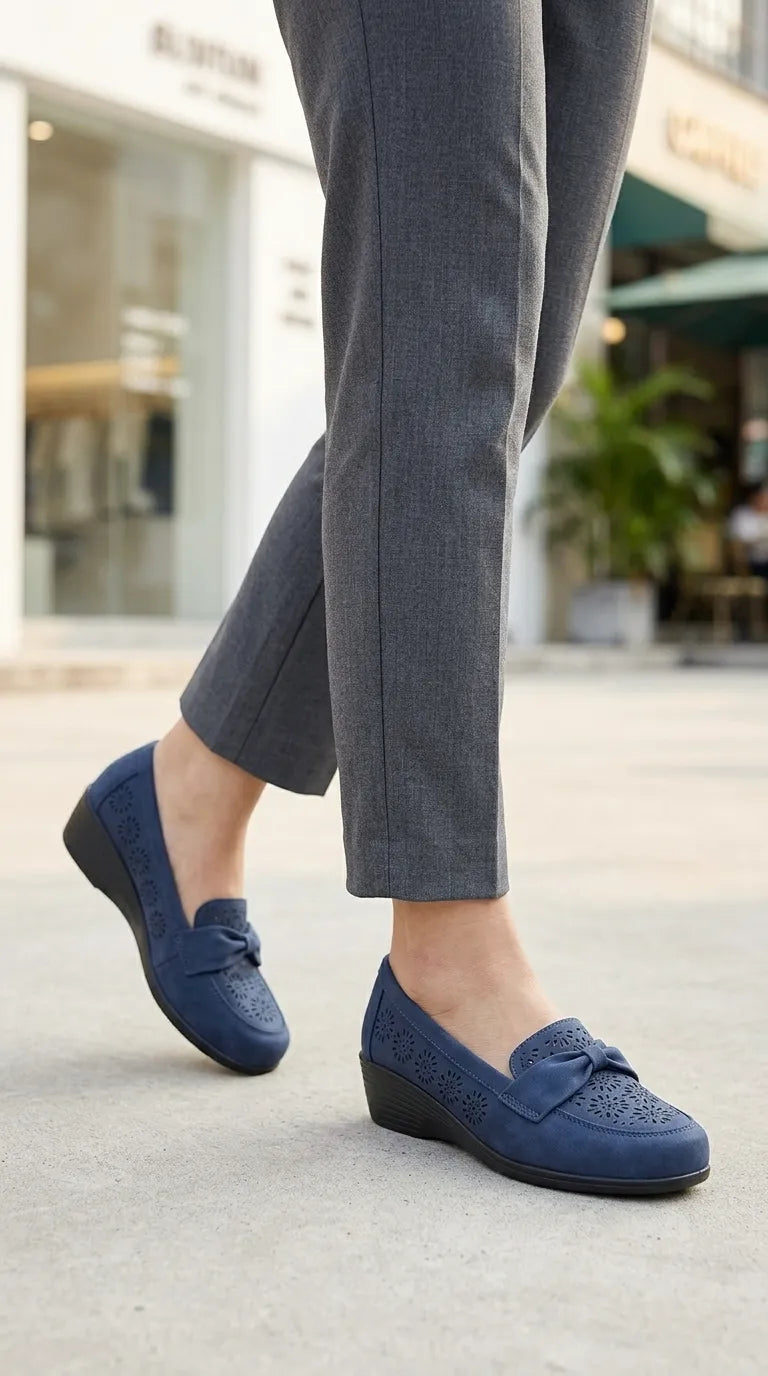 Navy Moccasin For Ladies WN7567