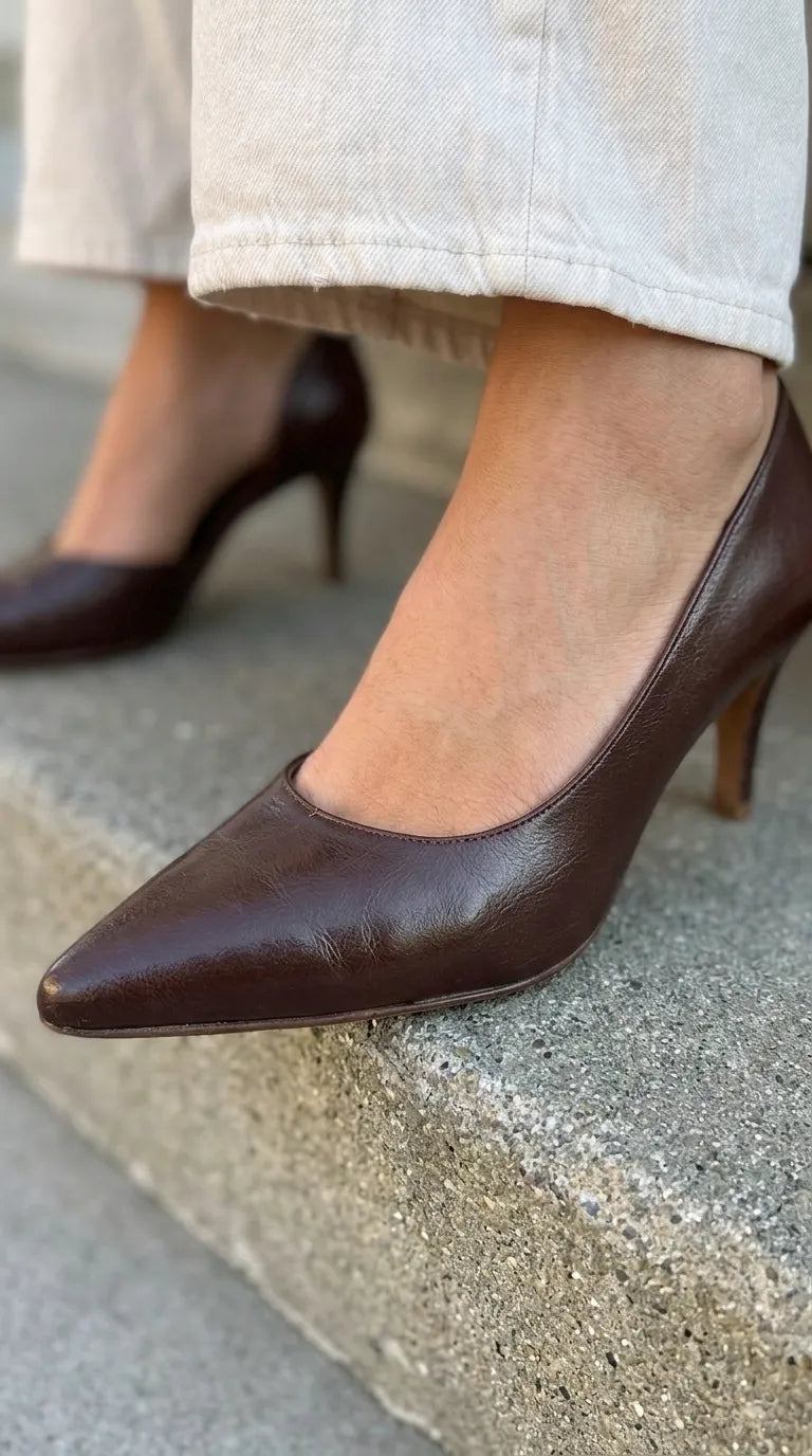 Brown Court Shoes For Ladies WN7595
