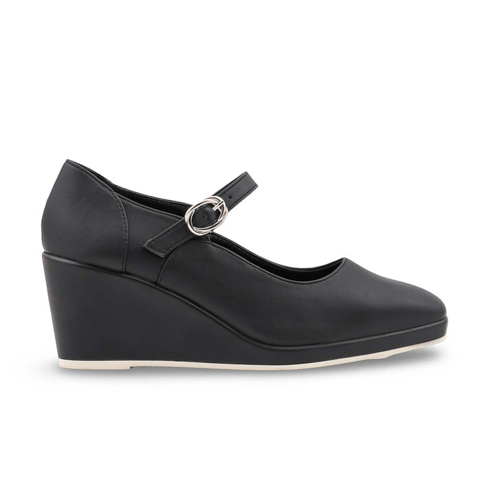 Black Court Shoes For Ladies WN7607