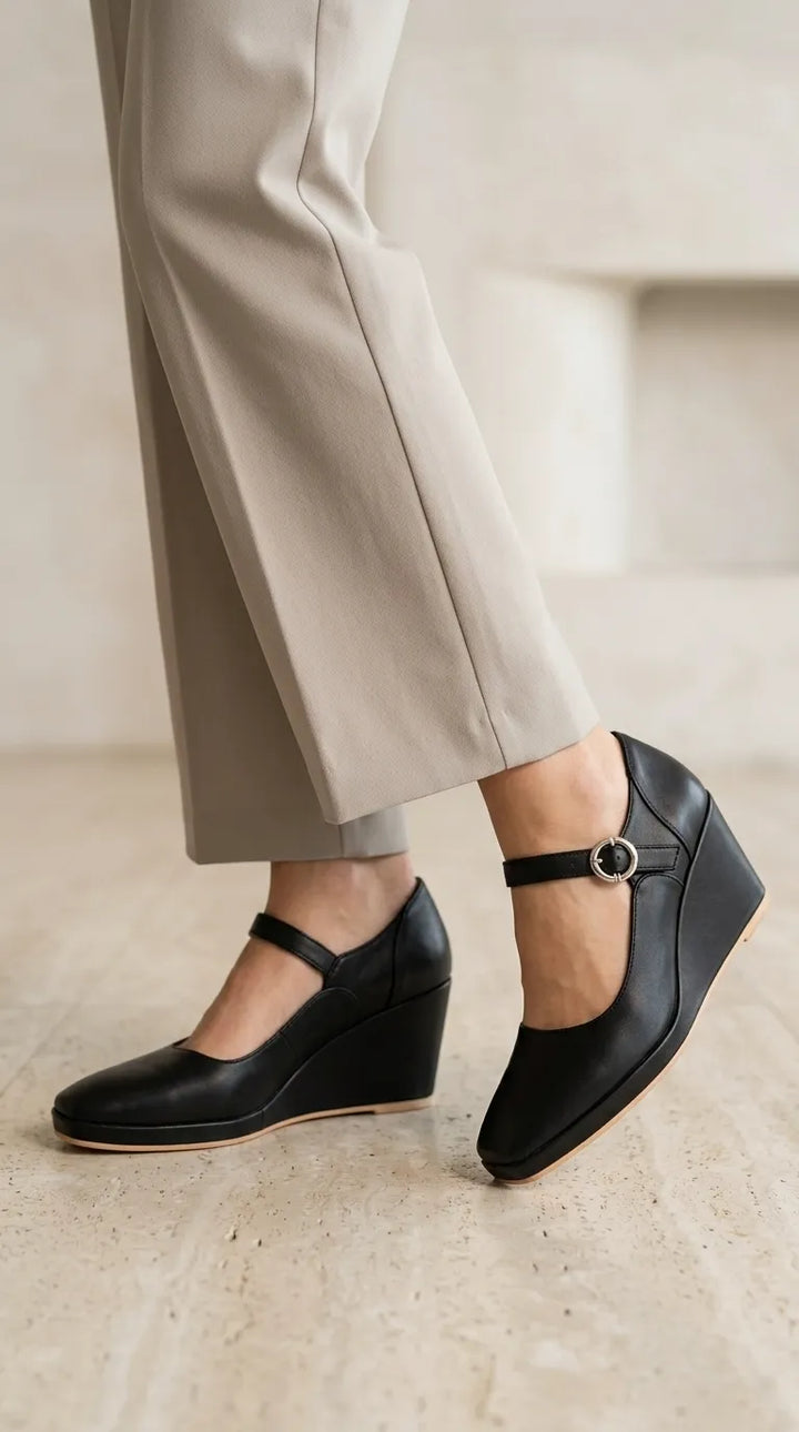 Black Court Shoes For Ladies WN7607