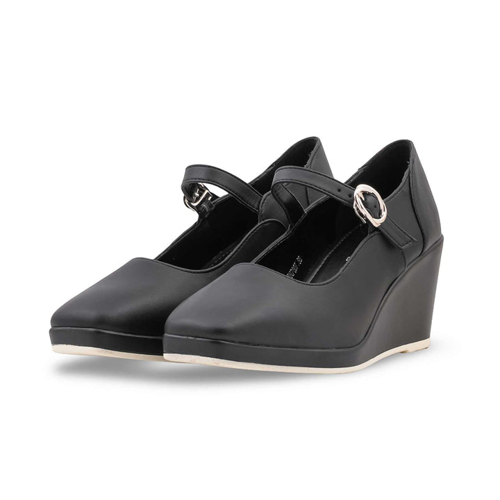 Black Court Shoes For Ladies WN7607
