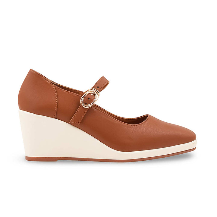 Tan Court Shoes For Ladies WN7607