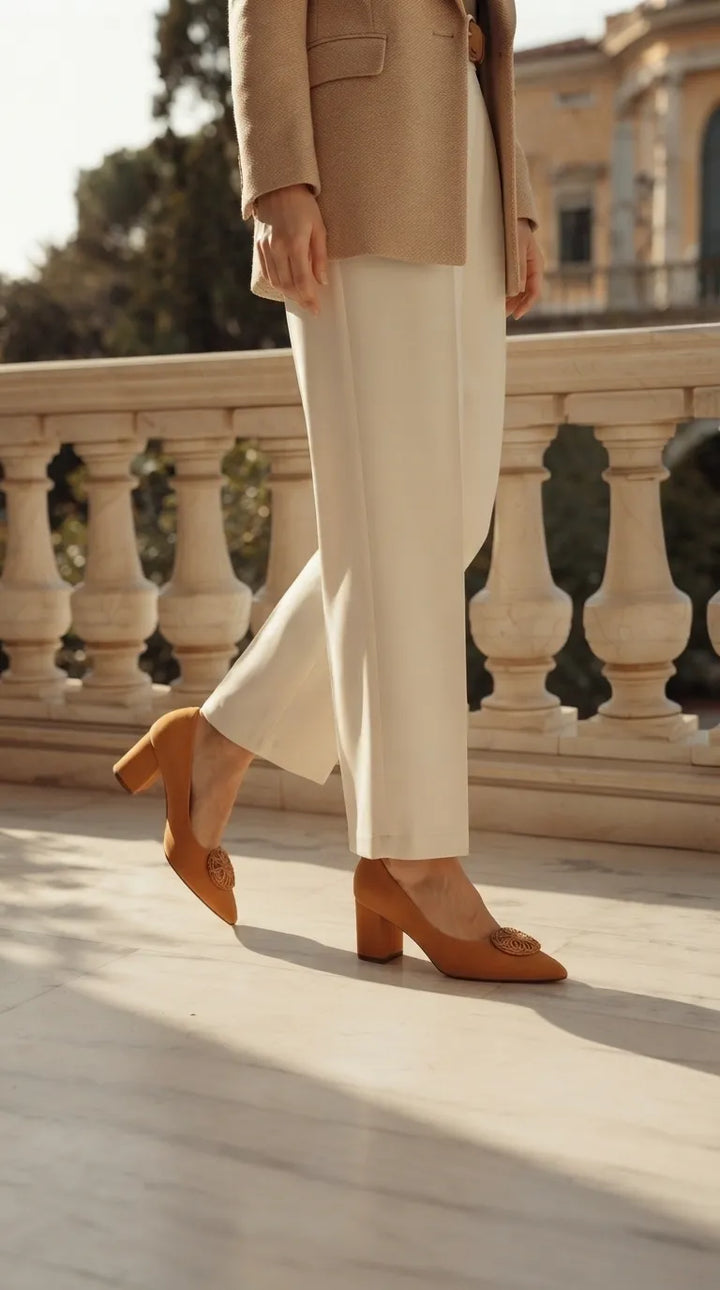 Mustard Court Shoes For Ladies WN7613
