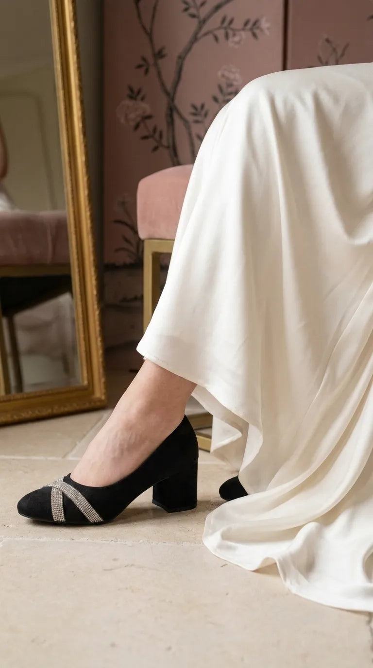 Black Court Shoes For Women WN7623