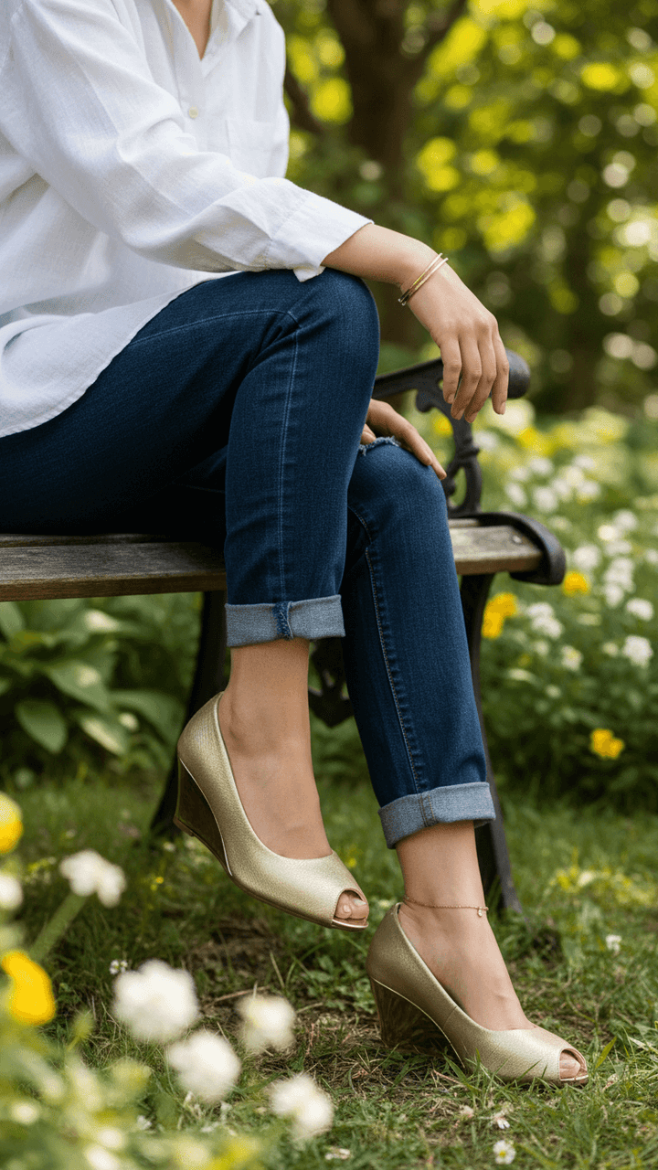 Golden Winter Peep Toes WN8087