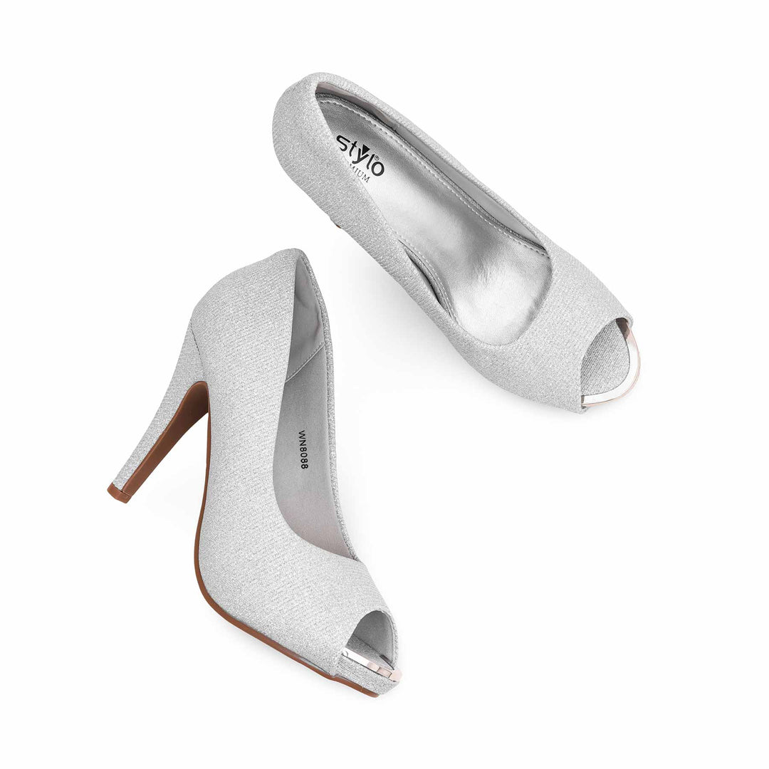 Silver Peep Toes WN8088