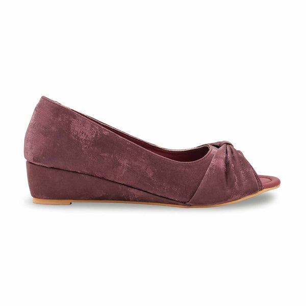 Maroon Peep Toes For Ladies WN8091