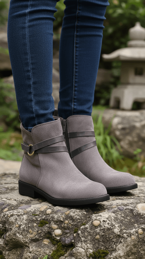 Grey Long Shoes WN9017