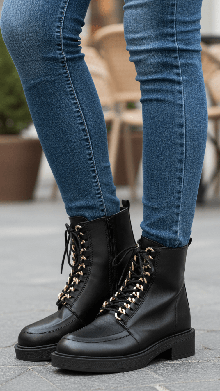 Black Long Shoes WN9019