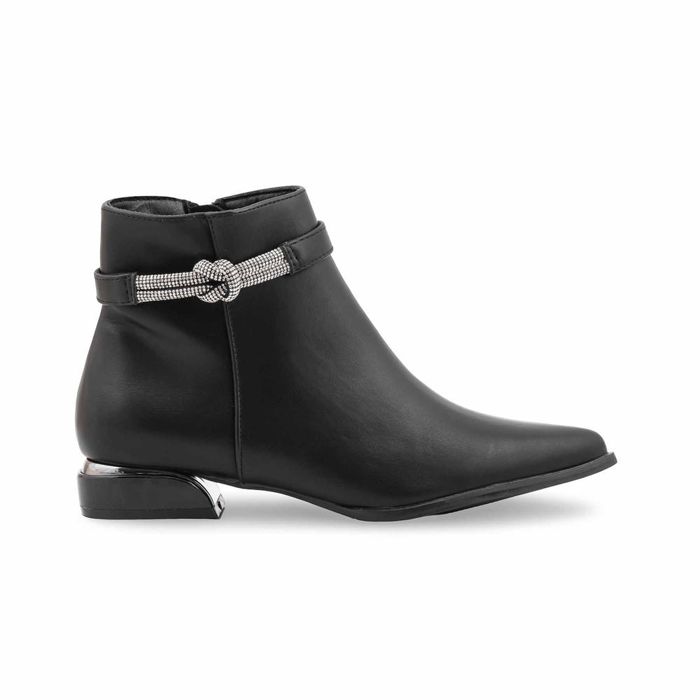 Black Long Shoes For Ladies WN9024